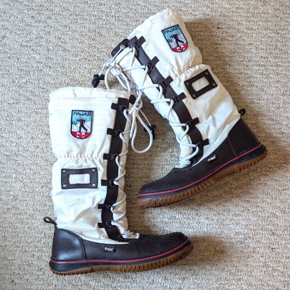 Pajar grip tall white boots